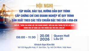 [CIIS] Thư mời tham dự Hội nghị tập huấn, đào tạo, hướng dẫn quy trình cấp chứng chỉ cho doanh nghiệp về quy trình sản xuất theo các tiêu chuẩn đặc thù của I-xra-en